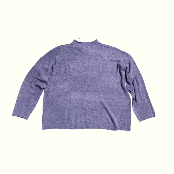 GiGio - Purple Gingham Pullover lightweight Sweater - Picture 2 of 3